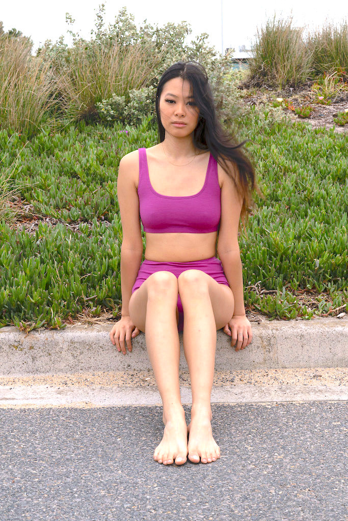 Skyla Crop Top Fuchsia - swimm