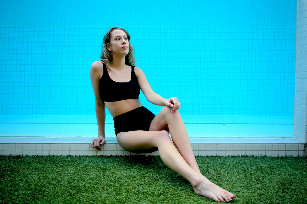 Skyla Crop Top Black - swimm